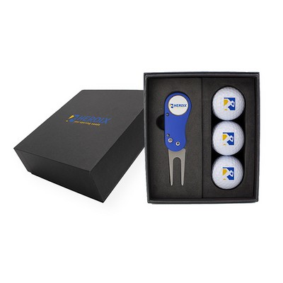 Flix Lite Divot Tool & Golf Ball Mini Presentation Box