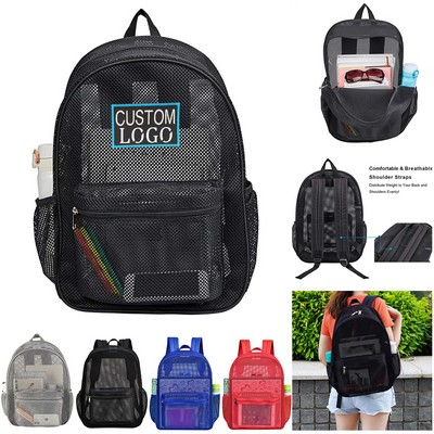 Transparent Heavy Duty Mesh Backpack