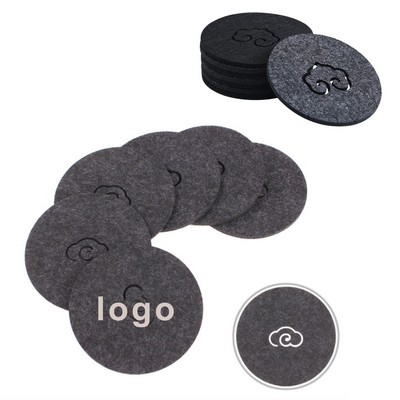 Round Absorbent Felt Cup Coaster