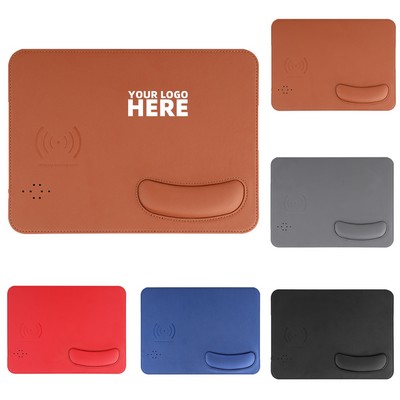 Leather Wireless Charge Mouse Pad