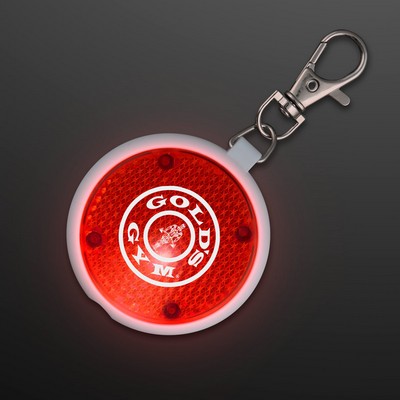 Red Safety Blinkers, Keychain Flashlight - Domestic Print