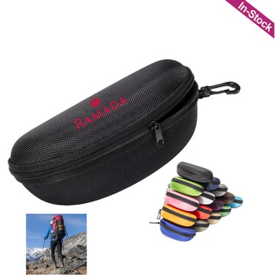 Waterproof Sunglasses Case Zipper Hard Shell Box With Clip