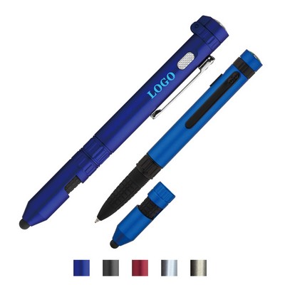 6-In-1 Multifunctional Tool Utility Pen With Compass & Led Light