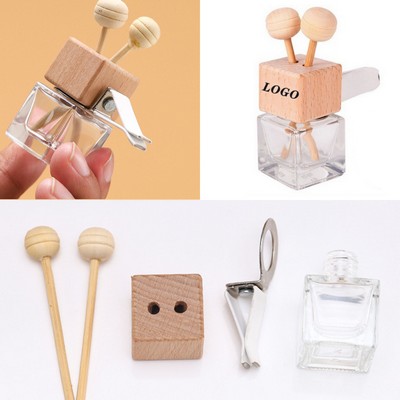 Car Outlet Glass Perfume Diffuser Bottle With Vent Clip