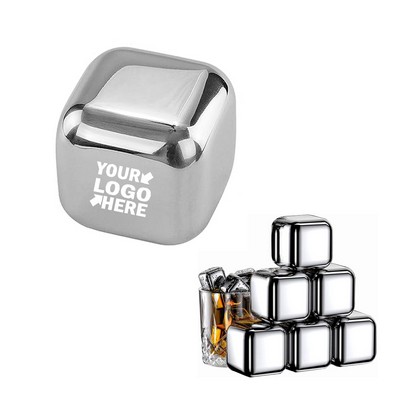 Reusable Stainless Steel Ice Whiskey Stones Chilling Stones