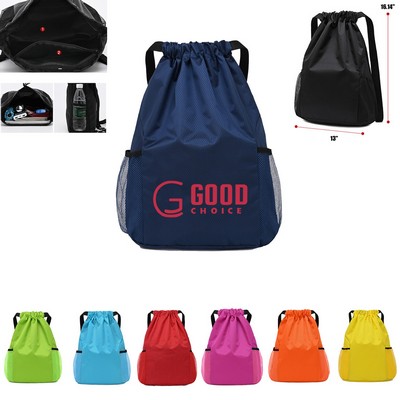 Unisex Drawstring Pocket Backpack