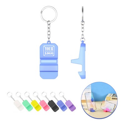 PVC CellPhone Stand with Keychain