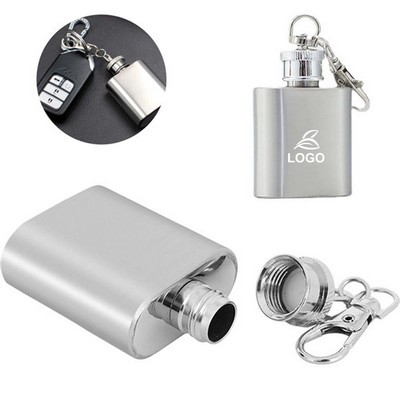 Mini 1 Oz. Flask w/Keychain