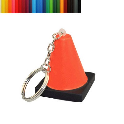 Foam Traffic Sign Shaped Stress Ball with Keychain