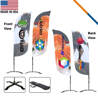 9' Zeno Double-Sided Feather Flag