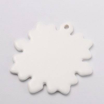 Snowflake-Shaped Ceramic Christmas Ornament