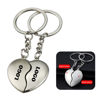 Valentine'S Day Heart-Shaped Keychain For Couples