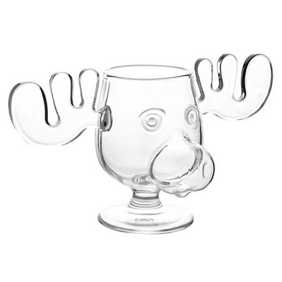 Christmas 8 oz Glass Moose Mug