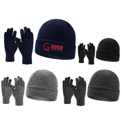 Beanie Hat/Gloves Winter Set