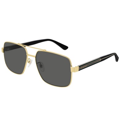 Gucci® Men's Gold/Gray Aviator Sunglasses