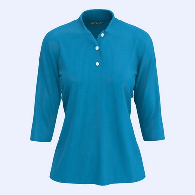 Women's 3/4 sleeve polo shirt