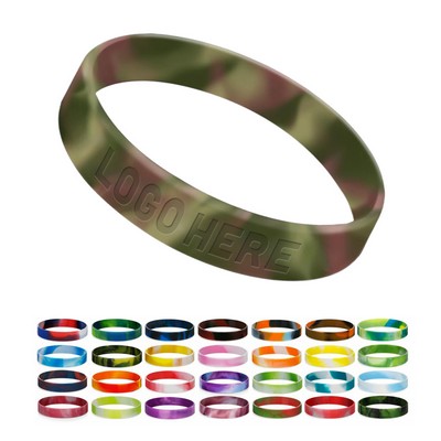 Camouflage Debossed Silicone Bracelets