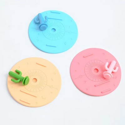 Anti-Dust Airtight Seal Cactus Phone Stand Cover Food Grade Silicone Cup Lids