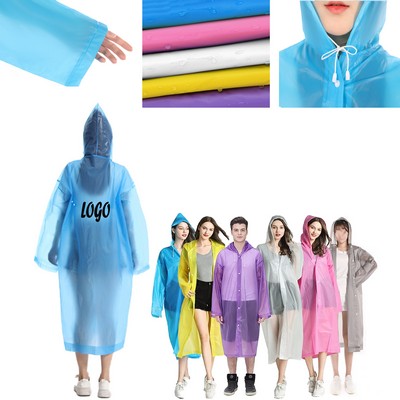 Reusable Raincoat EVA Rain Poncho Unisex