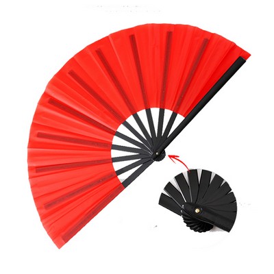 Large Plastic Fabric Folding Fan