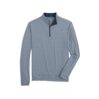 Southern Tide Men's Heather Cruiser Micro-Stripe Quarter-Zip