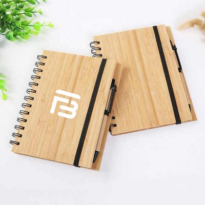 Eco-Friendly Bamboo Cover Notebook