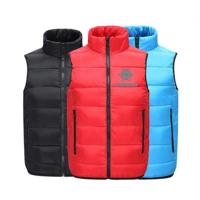 Standing Collar Polyester Vest