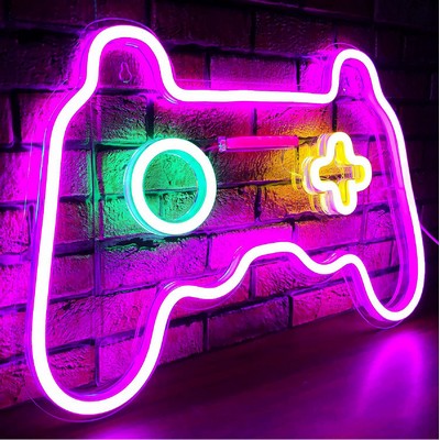 Game Room Neon Sign Custom LED Night Club Sign LED Glow Sign - 3 Colors of Light