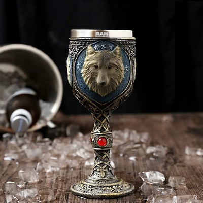 EpicMug Wolf Emblem Stainless Steel Goblet