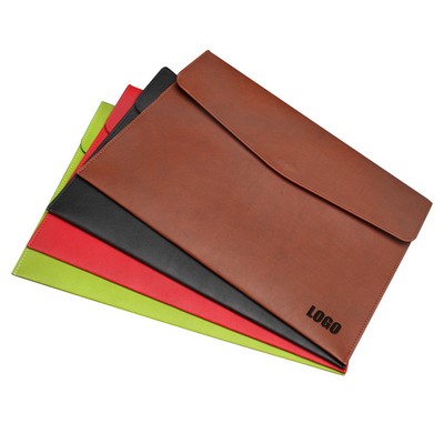 PU Leather A4 Document Folder With Magnetic Closure