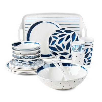 Lenox Blue Bay Melamine 20Pc Dinnerware Set