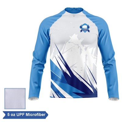 Sublimation UPF Microfiber Long Sleeve Quarter Zip - Unisex Kids