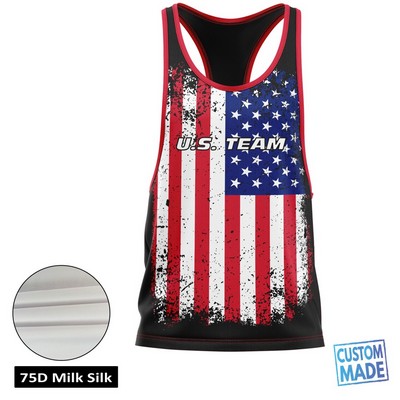 Unisex and Kids' Sublimation Racerback Tank Top - 2-Way Stretch Performance Interlock