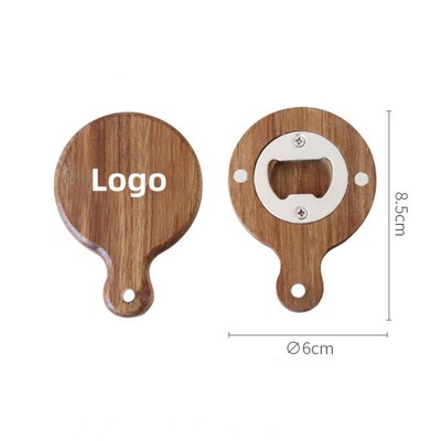 Wood Beer Opener Bamboo Refrigerator Magnet Magnetic Bottle Openers Kitchen Tools