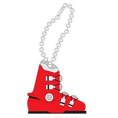 Ski Boot Promotional Key Chain w/ Black Back (6 Square Inch)