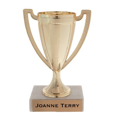 6.5" Plastic Cup Trophy on Marble Base