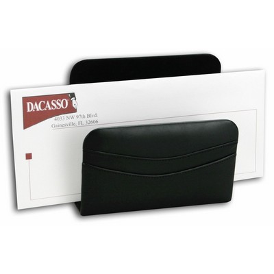 Classic Black Leather Letter Holder