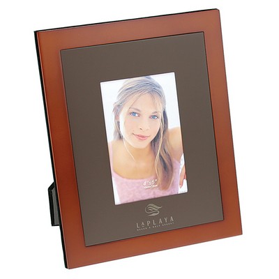 Dark Brown Metal on Wood Picture Frame (4"x6")