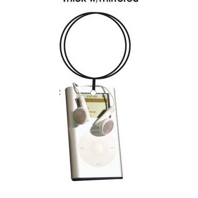 Mp3 Player Executive Keychain w/Mirrored Back (12 Square Inch)