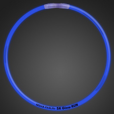 Promotional 22" Premium Blue Glow Necklace - Domestic Print