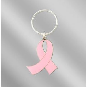 Breast Cancer Awareness Ribbon Key Ring