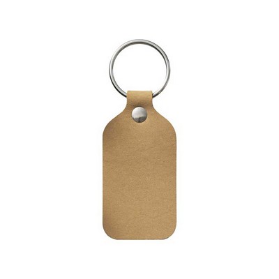 Nubuck Leather Small Rectangular Riveted Key Tags (1 1/2"x3 1/4")