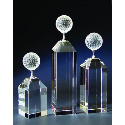 Crystal Globe Tower Award (9"x2 3/8")