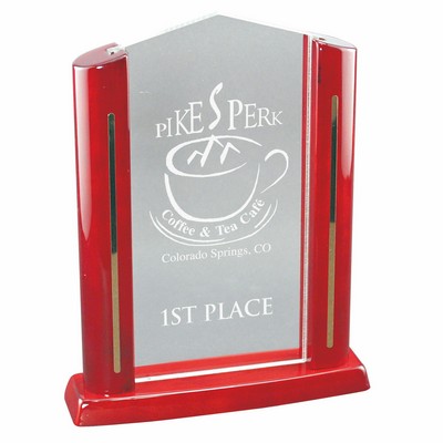 Rosewood Cathedral Rectangle Acrylic Award