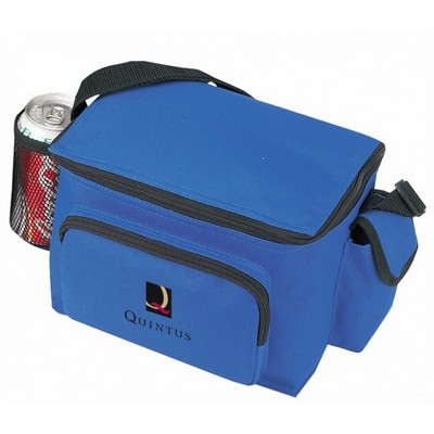 6 Pack Poly Cooler w/Bottle Holder & Cell Phone Pouch