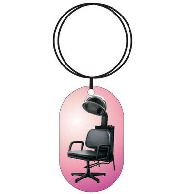 Hair Dryer Chair Keychain w/Mirrored Back (10 Square Inch)