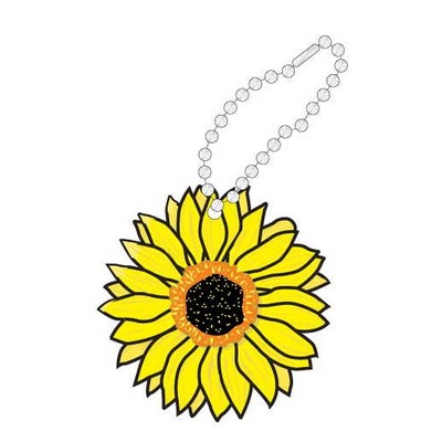 Sunflower Promotional Line Key Chain w/ Black Back (10 Square Inch)