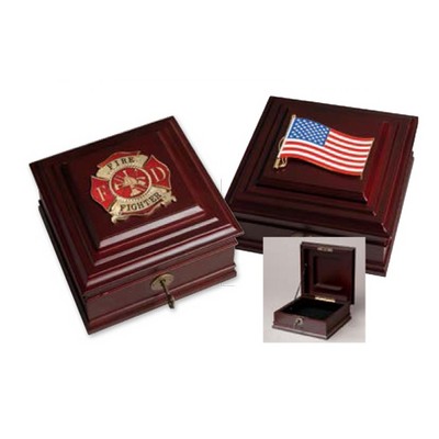 Fire Fighter Medallion Desktop Box