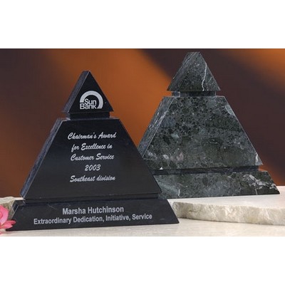 Large Black Marble Classic Pyramid Award