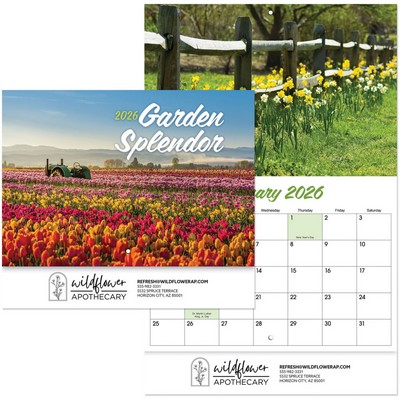 Garden Splendor Stapled Wall Calendar